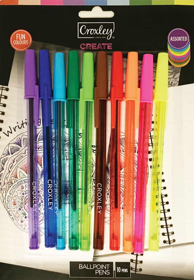 CROXLEY CREATE Glitter Gel Pens Wallet Of 6 Assorted Colours Croxley SA CROXLEY CREATE Glitter Gel Pens Wallet Of 6 Assorted Colours Croxley SA