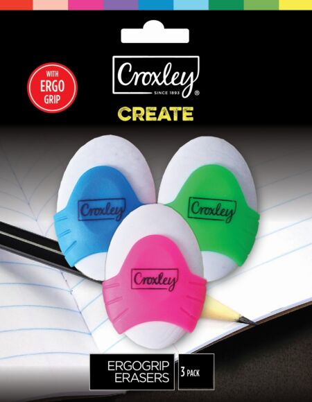 image | 0967b65a029063a49152892e0d1fd25a | CROXLEY CREATE Fun Erasers Pack of 3 | Croxley SA
