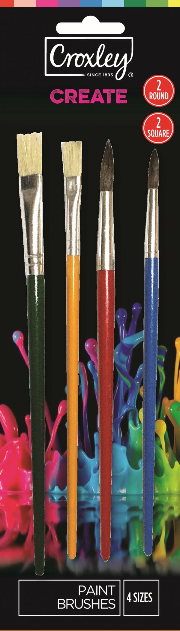 CROXLEY CREATE Beginners Paintbrush 4 Piece Set | Croxley SA