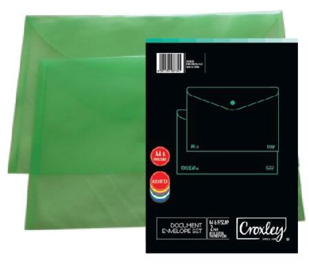 image | 46195083fab78cd60093cbbbb8b35a74 | CROXLEY Envelope Set A4 & F/S Assorted Pack of 12 | Croxley SA