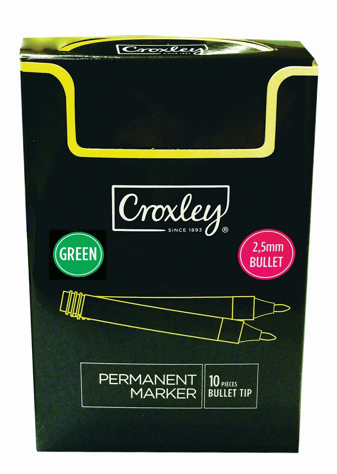 CROXLEY Permanent Marker Bullet Green Croxley SA