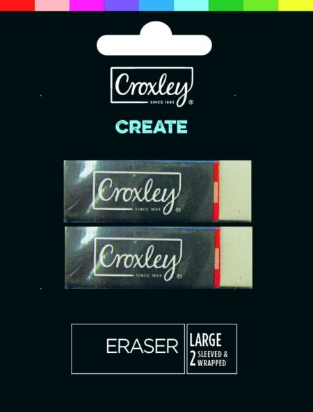 image | 5c3218617221ead94494f1ddf3610e0e | CROXLEY CREATE Eraser - 6.2 x 2 x 1 cm (Blister of 2) | Croxley SA