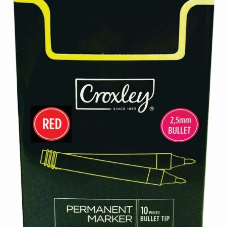 image | 76829c9920dec421a78db3798bb3b3bc | CROXLEY Permanent Marker Bullet Red | Croxley SA