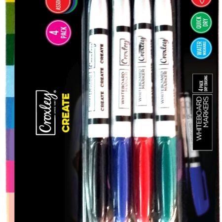 image | 83f303d89c77c872016ceeadfb578af3 | CROXLEY CREATE Whiteboard Markers Pack of 4 Assorted Colours | Croxley SA