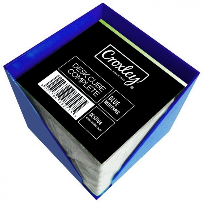 Image | 8815bbe69340d8ebaf0761d3fd3c05a8 | croxley desk cube complete (includes paper) (blue) | croxley sa