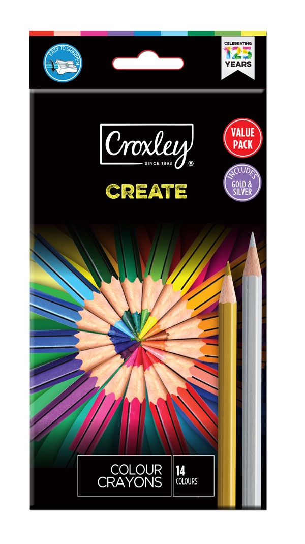 image | 89e3df44ccde37d2b822a2f08a064e2e | CROXLEY CREATE Wood Free Pencil Crayons (Wallet of 12 Assort | Croxley SA