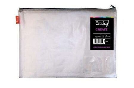 image | 91dc4c4df69967f9d4ddc96c743a7547 | CROXLEY CREATE PVC Book Bag Clear With Zip And Name Pocket | Croxley SA