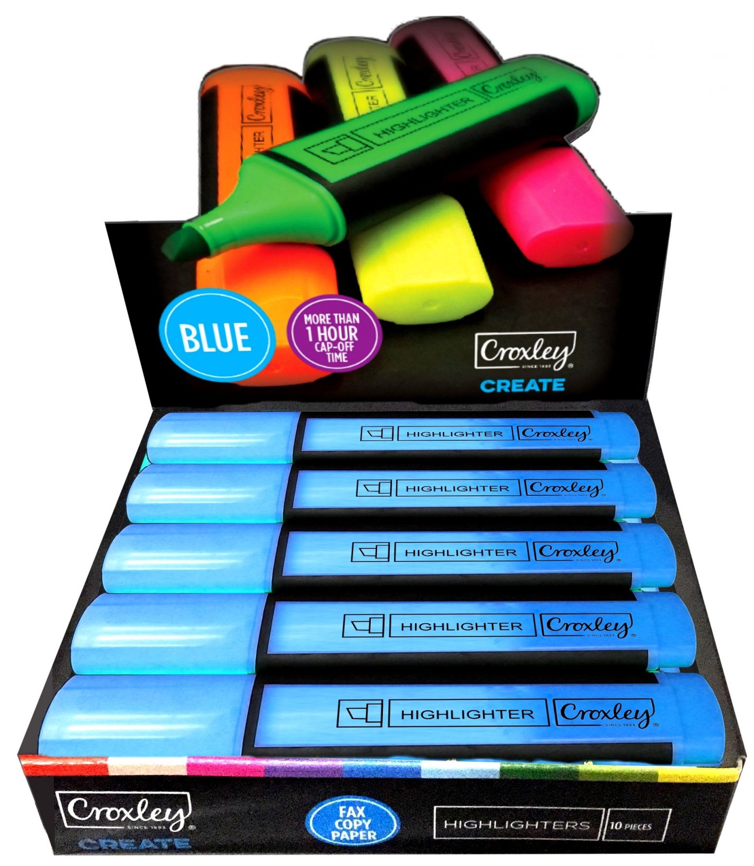 CROXLEY CREATE Blue Highlighters Croxley SA