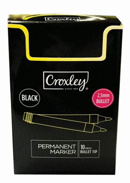 image | bd72a20a4ba374f56c10a6df1aba45d5 | CROXLEY Permanent Marker Bullet Black | Croxley SA