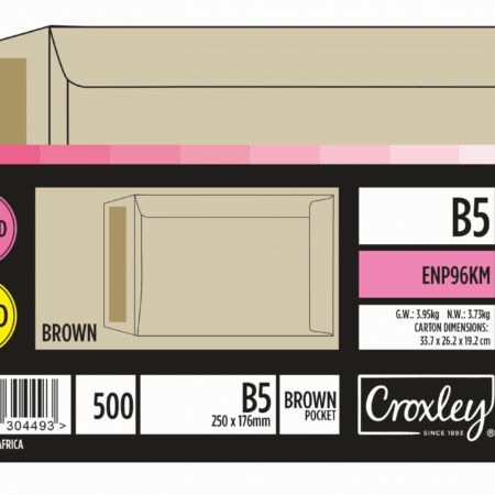 image | f1e33ba114ae92d50faed3cbc2c293a9 scaled | CROXLEY JD96KM B5 Brown Gummed Envelopes - Unbanded | Croxley SA